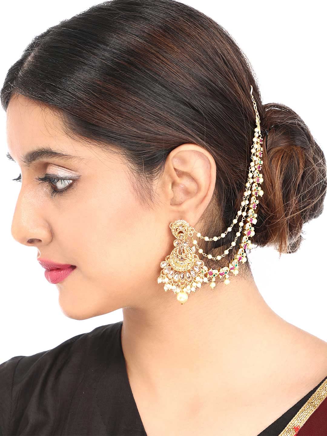 Indian Jewelry of Jumka for Girls, Wedding Ornament Stock Image - Image of  jewelry, thread: 196130891